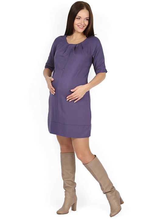 Платье ПШ03 сирень для беременных и кормящих I Love Mum 1
